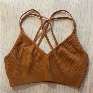 Aerie Ribbed Brown Bralette